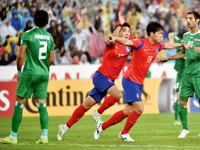 there was no repeat of iraq s shock win over south korea in 2007 when they won in a dramatic penalty shoot out photo afp