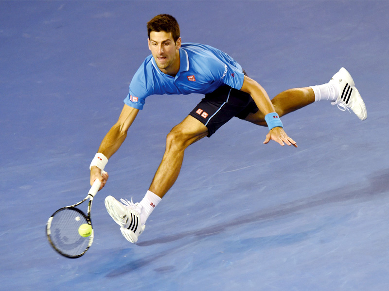 djokovic was outstanding on service winning a high 82 of first serves and fighting off four break points photo afp