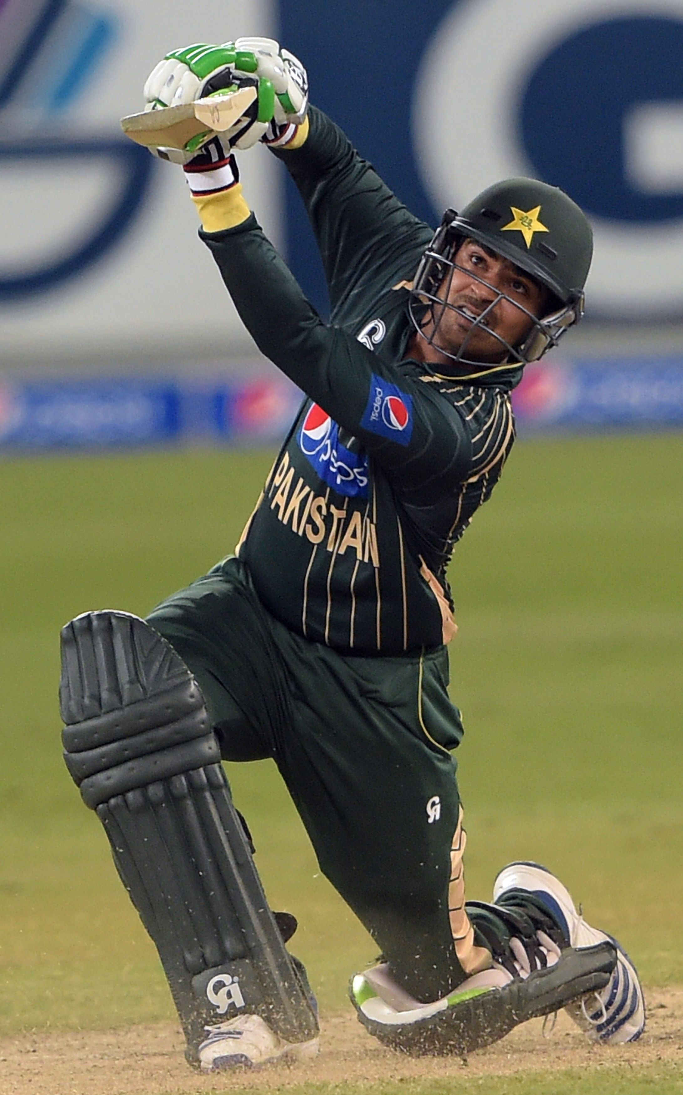 batsman haris sohail plays a shot during the first day night international cricket match between pakistan and new zealand at dubai international stadium in dubai on december 8 2014 photo afp