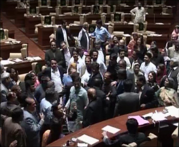 mqm stages walkout from sindh assembly over cm house attack claims