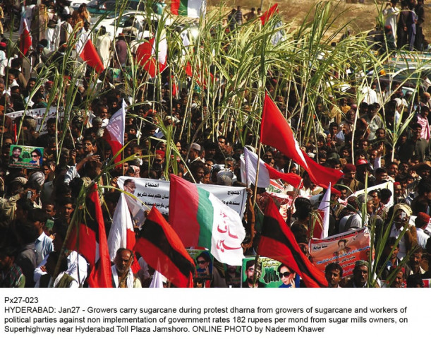 hundreds of protesters led by representatives of various political parties held a demonstration to demand the sindh government to pressurise the sugar mill owner to procure sugarcane on the officially fixed prices photo online hundreds of protesters led by representatives of various political parties held a demonstration to demand the sindh government to pressurise the sugar mill owner to procure sugarcane on the officially fixed prices photo online