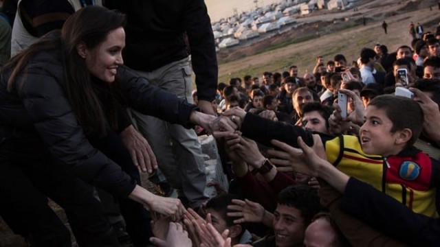 angelina jolie at the refugee camp in iraq photo reuters angelina jolie at the refugee camp in iraq photo reuters