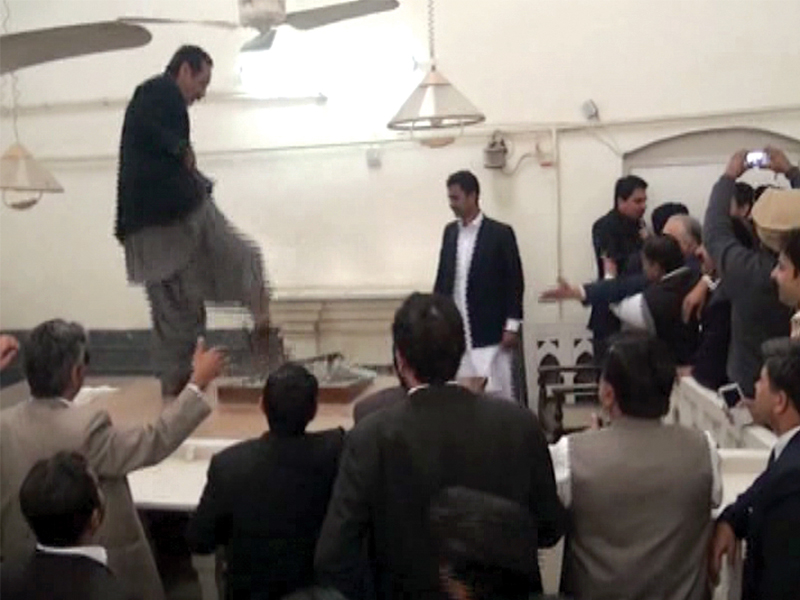 lawyers ransacked the administrator s office and shouted slogans against him photo express