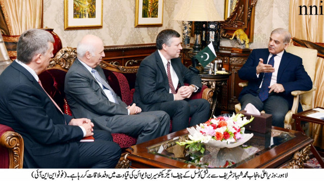 chief minister shahbaz shariff in meeting with the british council chief photo nni chief minister shahbaz shariff in meeting with the british council chief photo nni