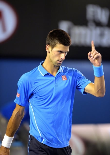 the clash was djokovic 039 s toughest match of the tournament and his serve was broken five times in a another titanic duel with the swiss world number four photo afp