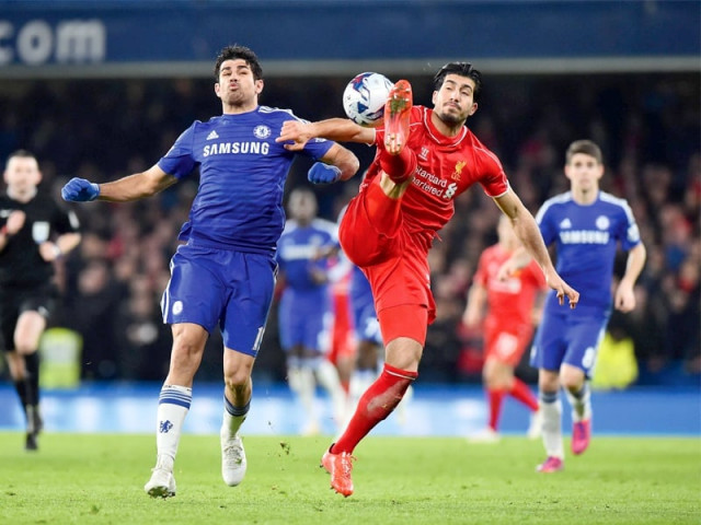 costa was suspended after a regulatory commission ruled he had stamped on the ankle of liverpool s emre can in the 12th minute of tuesday s league cup semi final second leg photo afp costa was suspended after a regulatory commission ruled he had stamped on the ankle of liverpool s emre can in the 12th minute of tuesday s league cup semi final second leg photo afp