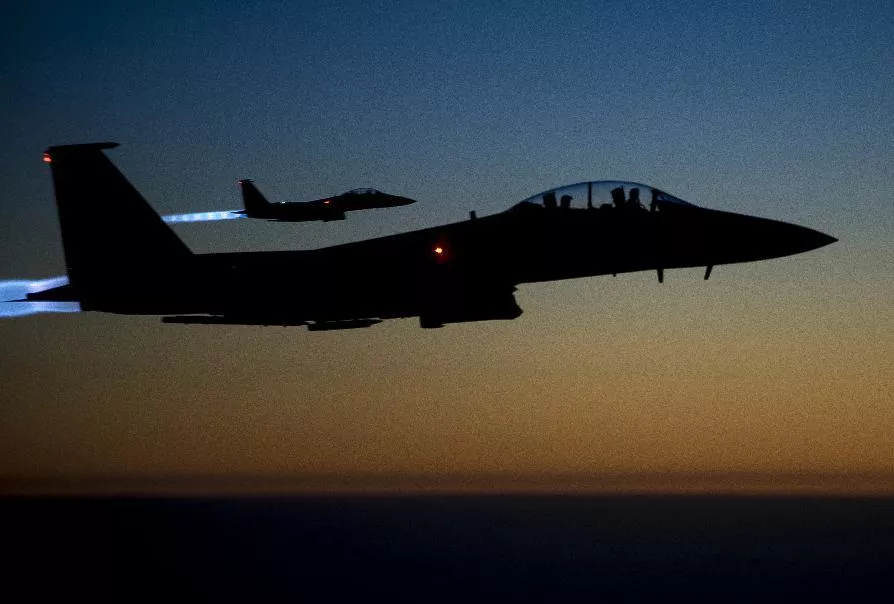 this us air forces central command photo released by the defense video amp imagery distribution system shows a pair of us air force f 15e strike eagles flying over northern iraq early on september 23 2014 after conducting airstrikes photo afp this us air forces central command photo released by the defense video amp imagery distribution system shows a pair of us air force f 15e strike eagles flying over northern iraq early on september 23 2014 after conducting airstrikes photo afp