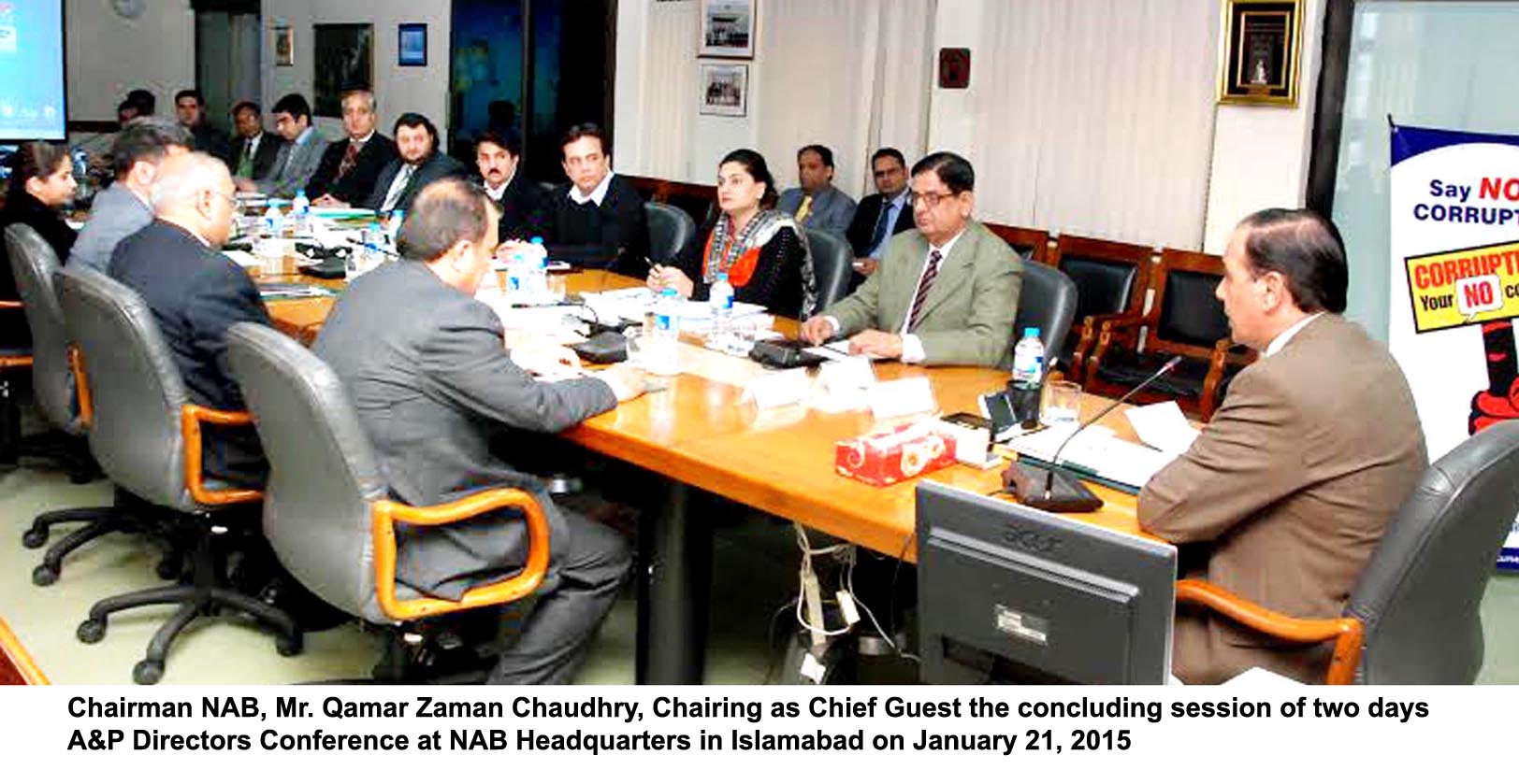 chairman nab chairing as chief guest the concluding session of two days a amp p directors conference at nab hq in islamabad on january 21 2015 photo www pid gov pk