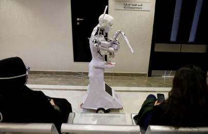 egyptian inventor trials robot that can test for covid 19 egyptian inventor trials robot that can test for covid 19