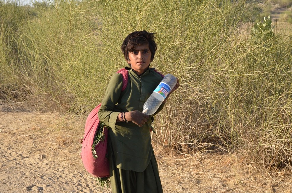 a young boy in search of water in tharparkar photo mukesh raja