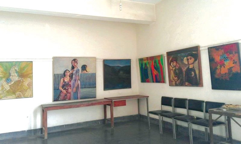 above the gallery bears a deserted look below the entrance sign for abasin arts council photos hidayat khan express