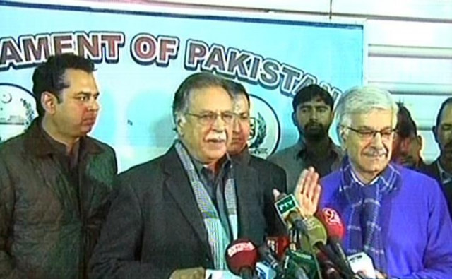 express news screen grab of pervaiz rashid media talk on monday express news screen grab of pervaiz rashid media talk on monday