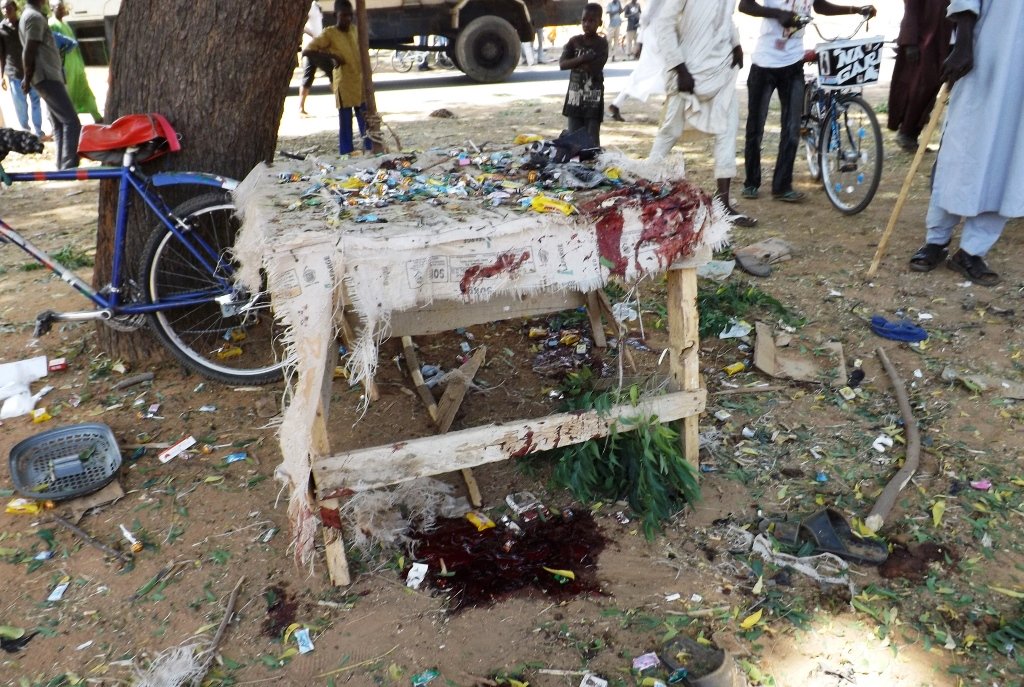 mohammed bolari who was at the rally in the northeastern city of gombe said the explosion happened at 3 10 pm 1410 gmt some three minutes after jonathan 039 s departure photo afp