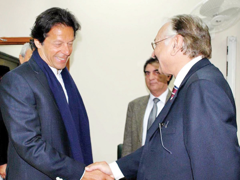 cec sardar mohammad raza receives pti chief imran khan photo nni