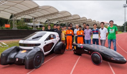 singapore students print solar powered car