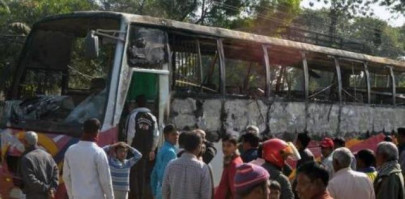 seven burnt to death after bus firebombed in bangladesh