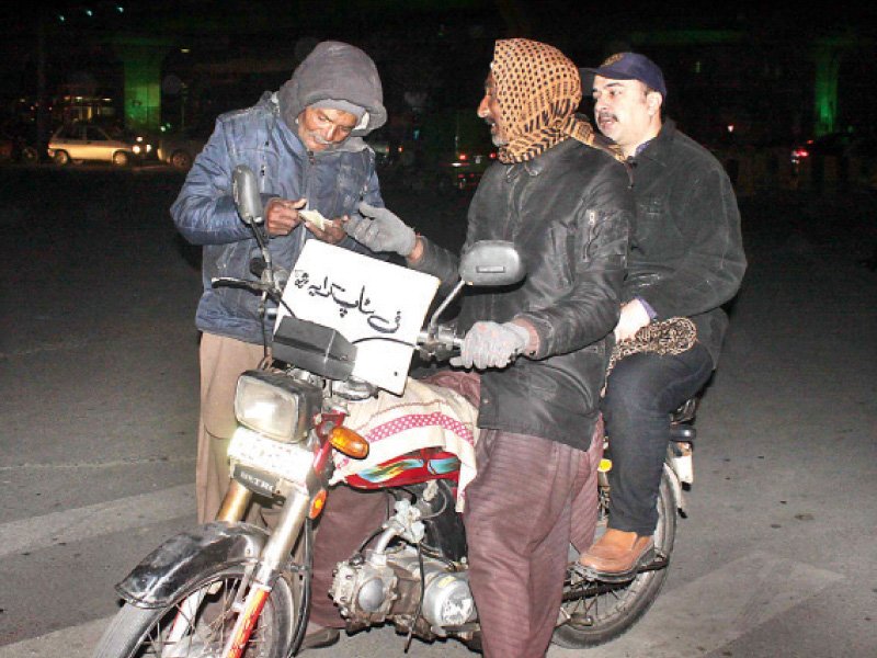 a man is seen availing the motorcycle taxi service photo abid nawaz express