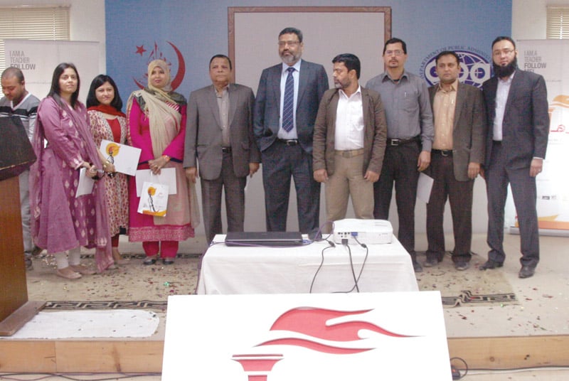 recognition awards were presented to teachers of ku s public administration department photo athar khan express