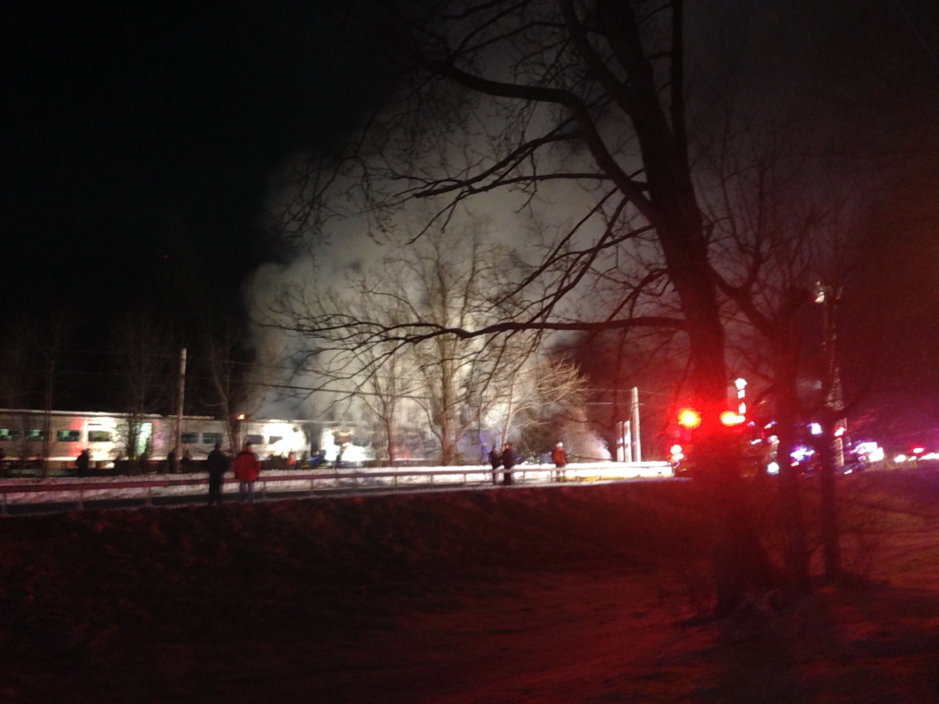 first responders work at the scene of a train accident on february 3 2015 in valhalla new york photo afp