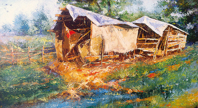 a landscape by artist abdur rehman baba photo courtesy fomma dha art centre a landscape by artist abdur rehman baba photo courtesy fomma dha art centre