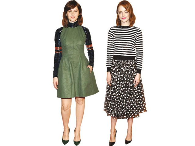 emma stone and felicity jones 039 s embellished ensembles made a starry statement on the red carpet emma stone and felicity jones 039 s embellished ensembles made a starry statement on the red carpet