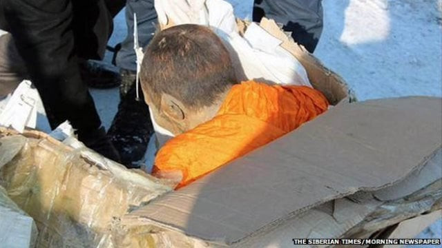 the remains were found wrapped in cattle skins in north central mongolia photo the siberian times