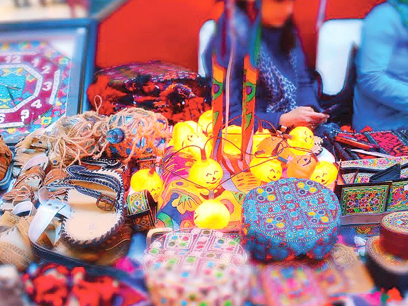 the stalls featured embroidered homeware and accessories handmade jewellery and decoration pieces among other things photo huma choudhary express