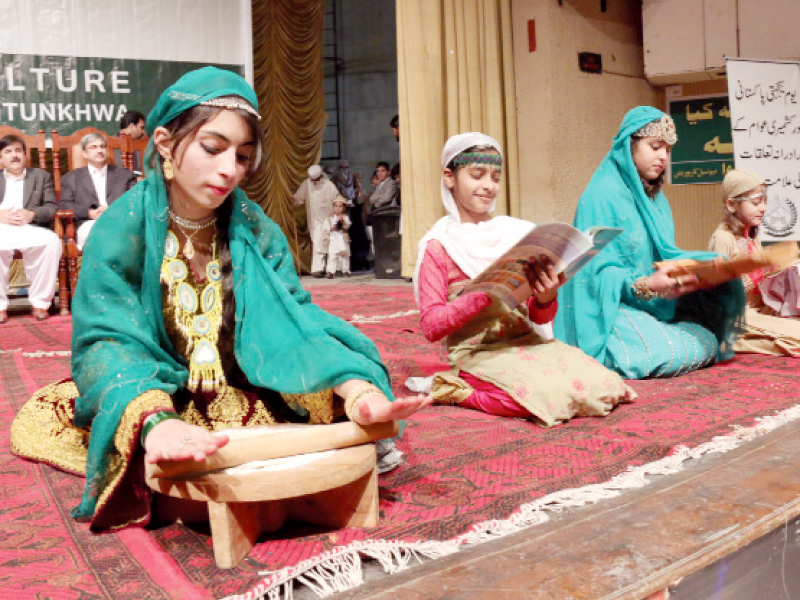 children performing at nishtar hall photo muhammad iqbal express