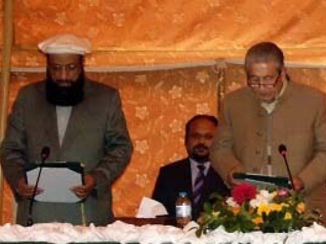 g b governor pir karam ali shah administered the oath to mir in a ceremony held at governor house photo pamir times