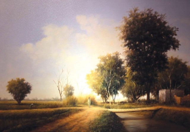 the exhibition comprises 34 paintings from lahore and its outskirts photo muhammad javaid express the exhibition comprises 34 paintings from lahore and its outskirts photo muhammad javaid express