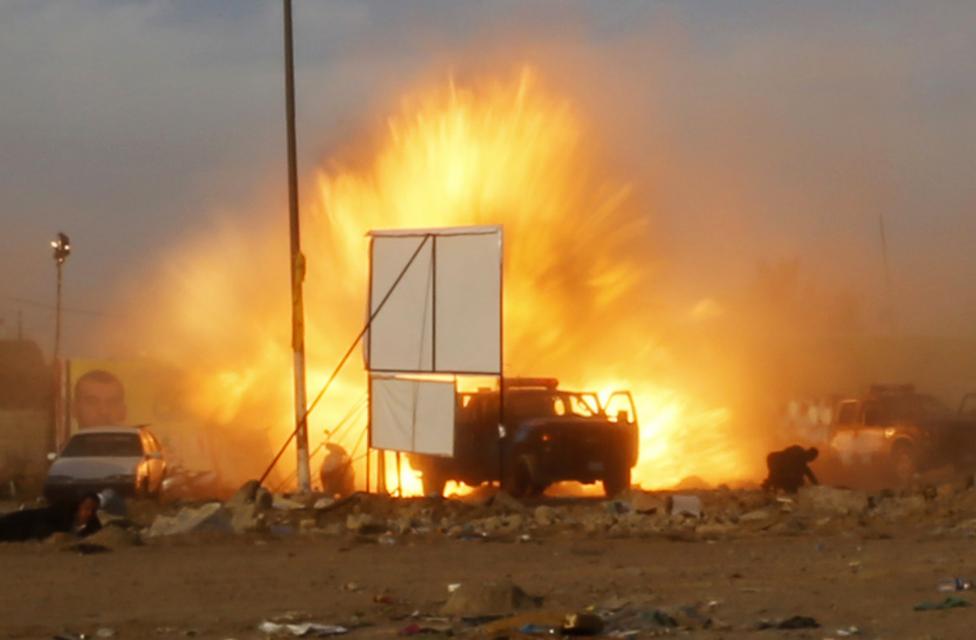 a file photo of a car bomb explosion at a political rally in baghdad from april 2014 photo reuters