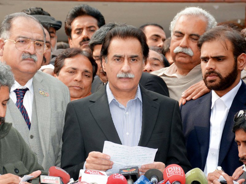 national assembly speaker ayaz sadiq talks to the media in lahore photo ppi