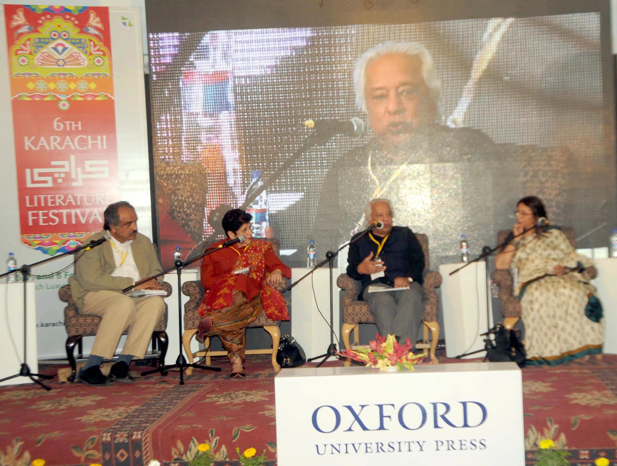 speakers talk about the ordered disorder that is karachi photo rashid ajmeri express