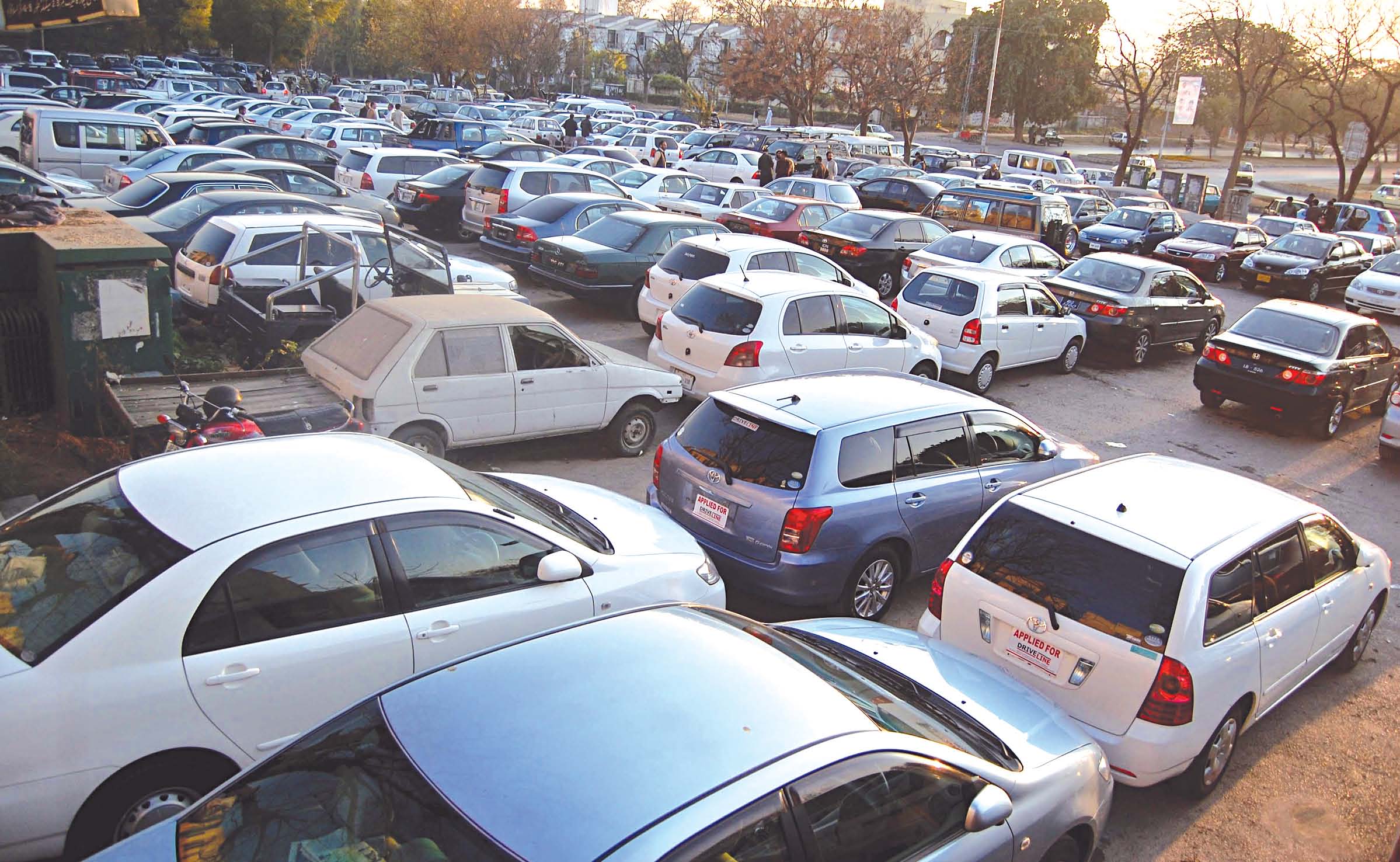 a file photo of a parking lot photo muhammad javaid