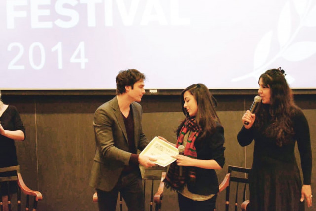 sarah s first film harvesting hope won a distinction at the girls impact the world film festival where actor philanthropist ian somerhalder was among the judges photos sarah khan sarah s first film harvesting hope won a distinction at the girls impact the world film festival where actor philanthropist ian somerhalder was among the judges photos sarah khan