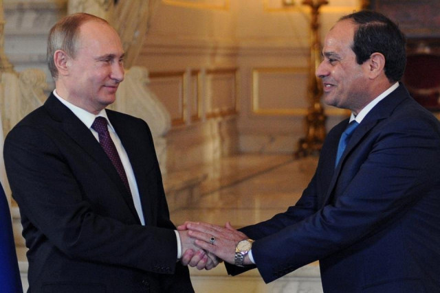 egyptian president abdel fattah al sisi r shakes hands with his russian counterpart vladimir putin during their meeting in cairo on february 10 2015 photo afp egyptian president abdel fattah al sisi r shakes hands with his russian counterpart vladimir putin during their meeting in cairo on february 10 2015 photo afp