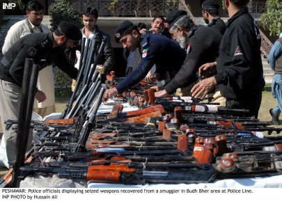 illegal police intercepts weapon cache en route to punjab