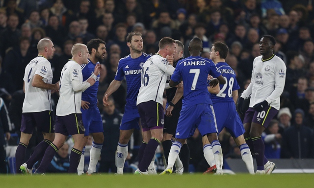 defending the culprits after coming out of his self imposed media blackout regarding diego costa s ban mourinho once again defended the actions of his undisciplined chelsea players as he threatened to walk out of the press conference if asked any question related to ivanovic s head butt on mccarthy photo afp