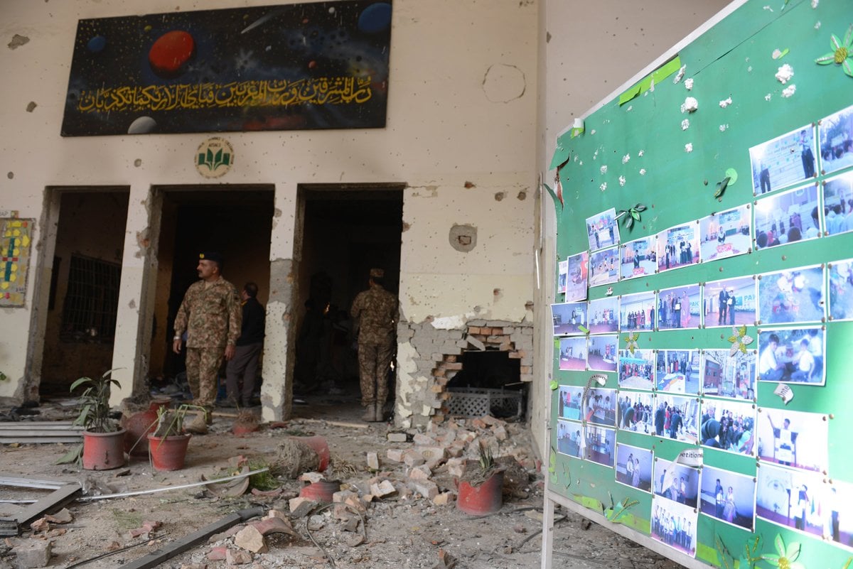 following the brutal army public school aps massacre security across the province particularly peshawar district became a major concern photo afp