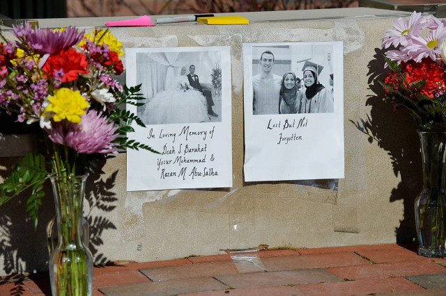 flowers sit outside the university of north carolina school of dentistry in recognition of dentistry student deah shaddy barakat 23 his new wife yusor mohammad 21 and her sister razan mohammad abu salha 19 february 11 2015 in chapel hill north carolina photo afp flowers sit outside the university of north carolina school of dentistry in recognition of dentistry student deah shaddy barakat 23 his new wife yusor mohammad 21 and her sister razan mohammad abu salha 19 february 11 2015 in chapel hill north carolina photo afp