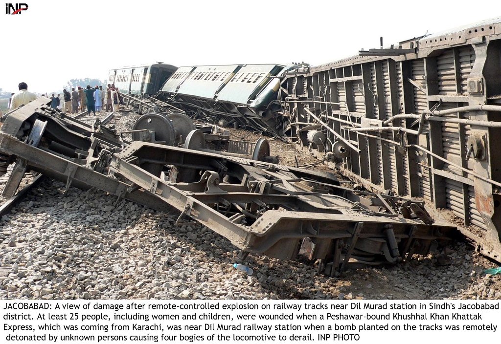 at least 15 passengers including women were injured and were taken to civil hospital jacobabad photo inp