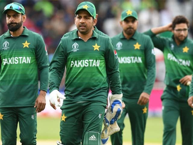 pakistan 039 s cricketers leave the field at end of play during the 2019 cricket world cup match between west indies and pakistan photo getty