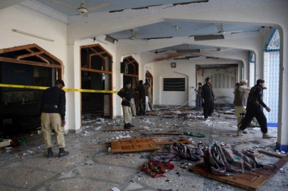 19 killed over 45 injured in explosions firing inside shia mosque in peshawar