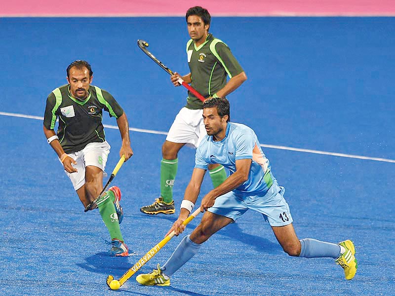 like on the cricket field pakistan hold an advantage over india in terms of matches won in hockey too photo afp