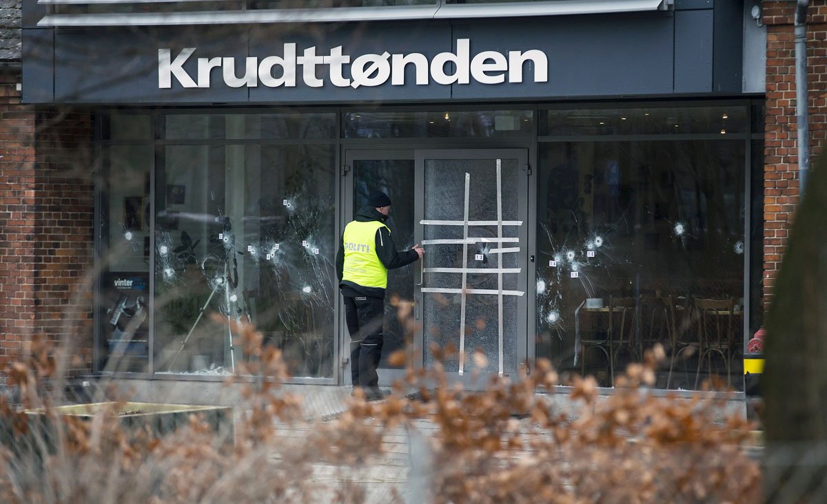 investigative personnel work at the scene of a cafe shooting in oesterbro in copenhagen february 15 2015 photo reuters