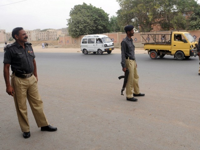 a file photo of karachi police photo afp