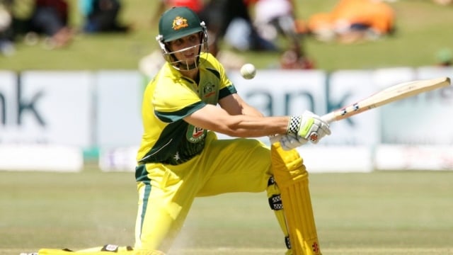 saturday 039 s match at the melbourne cricket ground was marsh 039 s world cup debut and his return came 28 years after his father photo afp