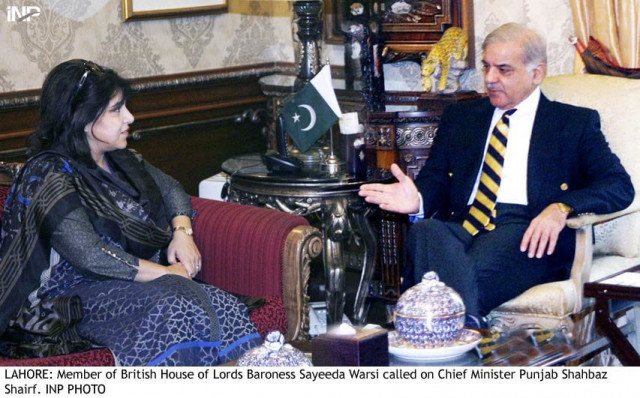 warsi also met chief minister shahbaz sharif on monday photo inp warsi also met chief minister shahbaz sharif on monday photo inp