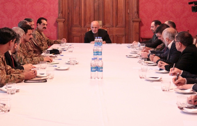 chief of army staff general raheel sharif in a meeting with afghan president ashraf ghani photo ispr chief of army staff general raheel sharif in a meeting with afghan president ashraf ghani photo ispr