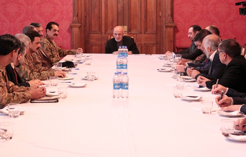 chief of army staff general raheel sharif in a meeting with afghan president ashraf ghani photo ispr